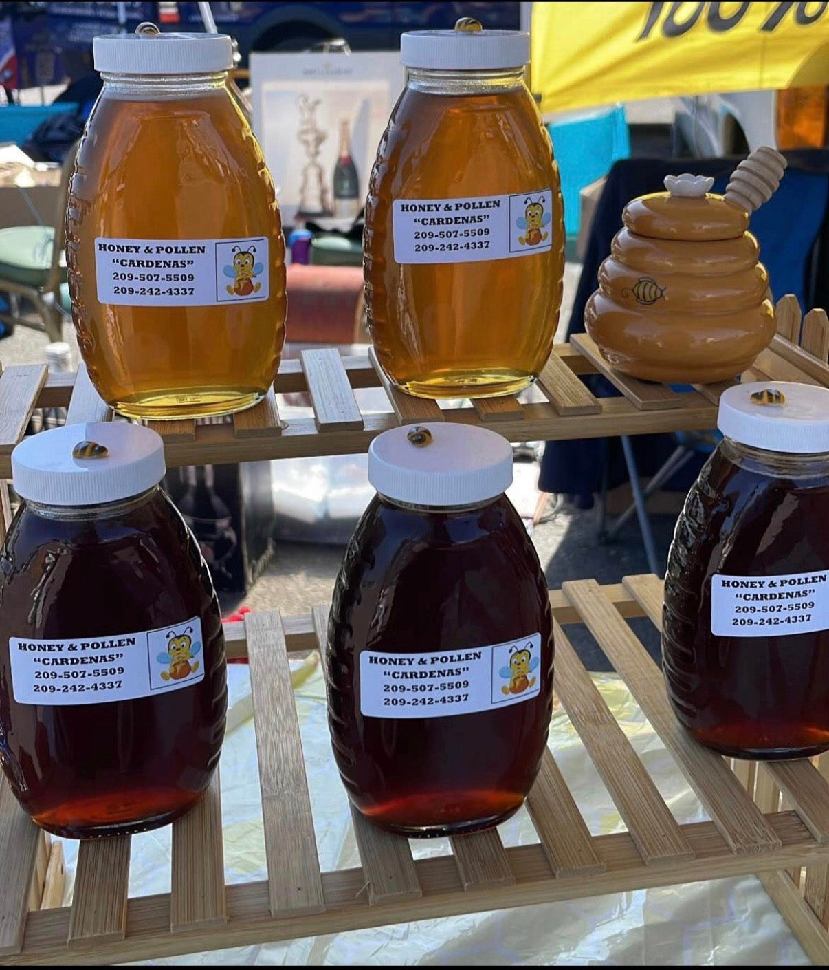 16 oz Wildflower Raw Local Honey Jar