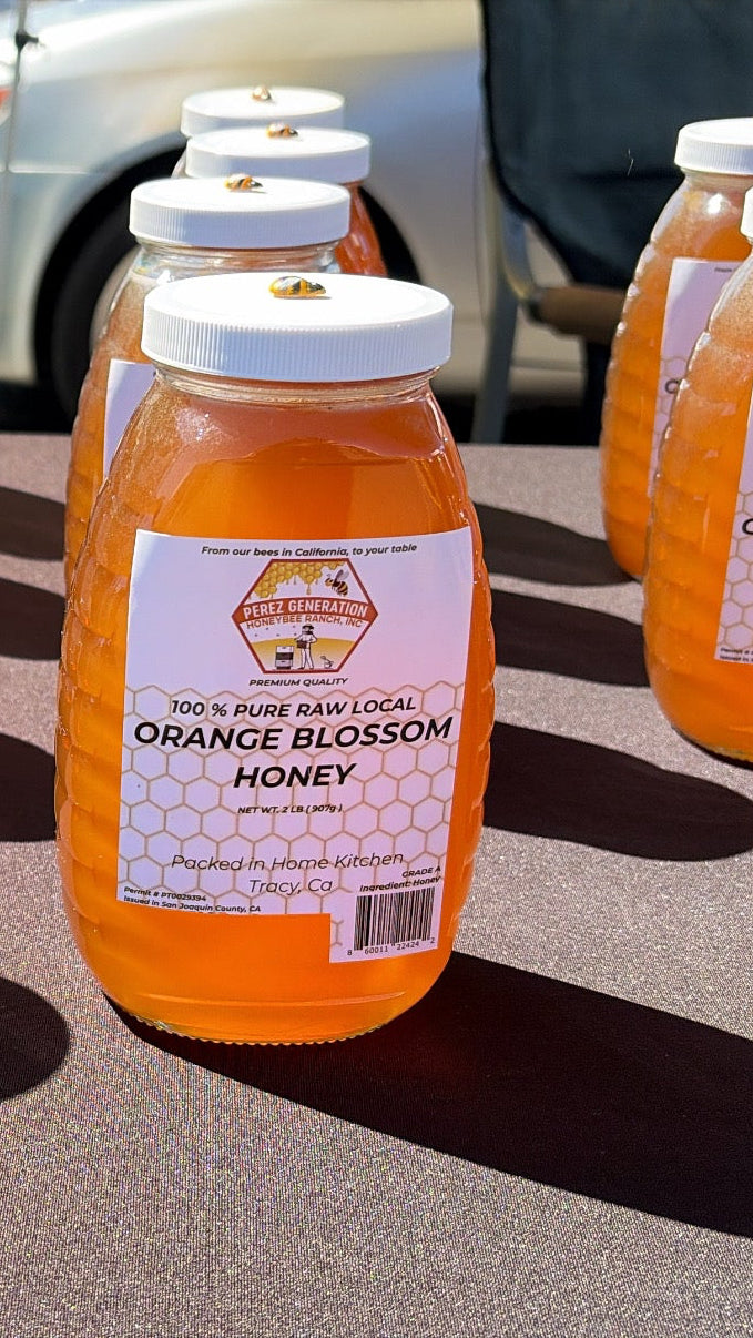 32 oz raw (northern Cali -local to 209 area) orange blossom Honey